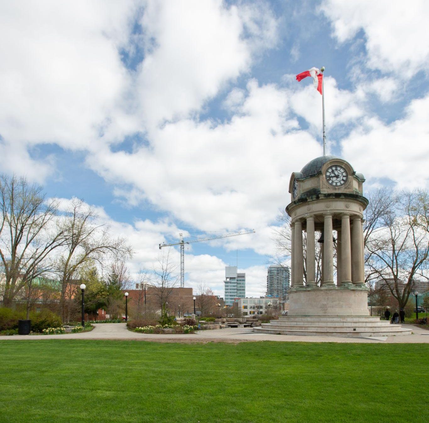 Clock landmark in Victoria Park in Kitchener Ontario