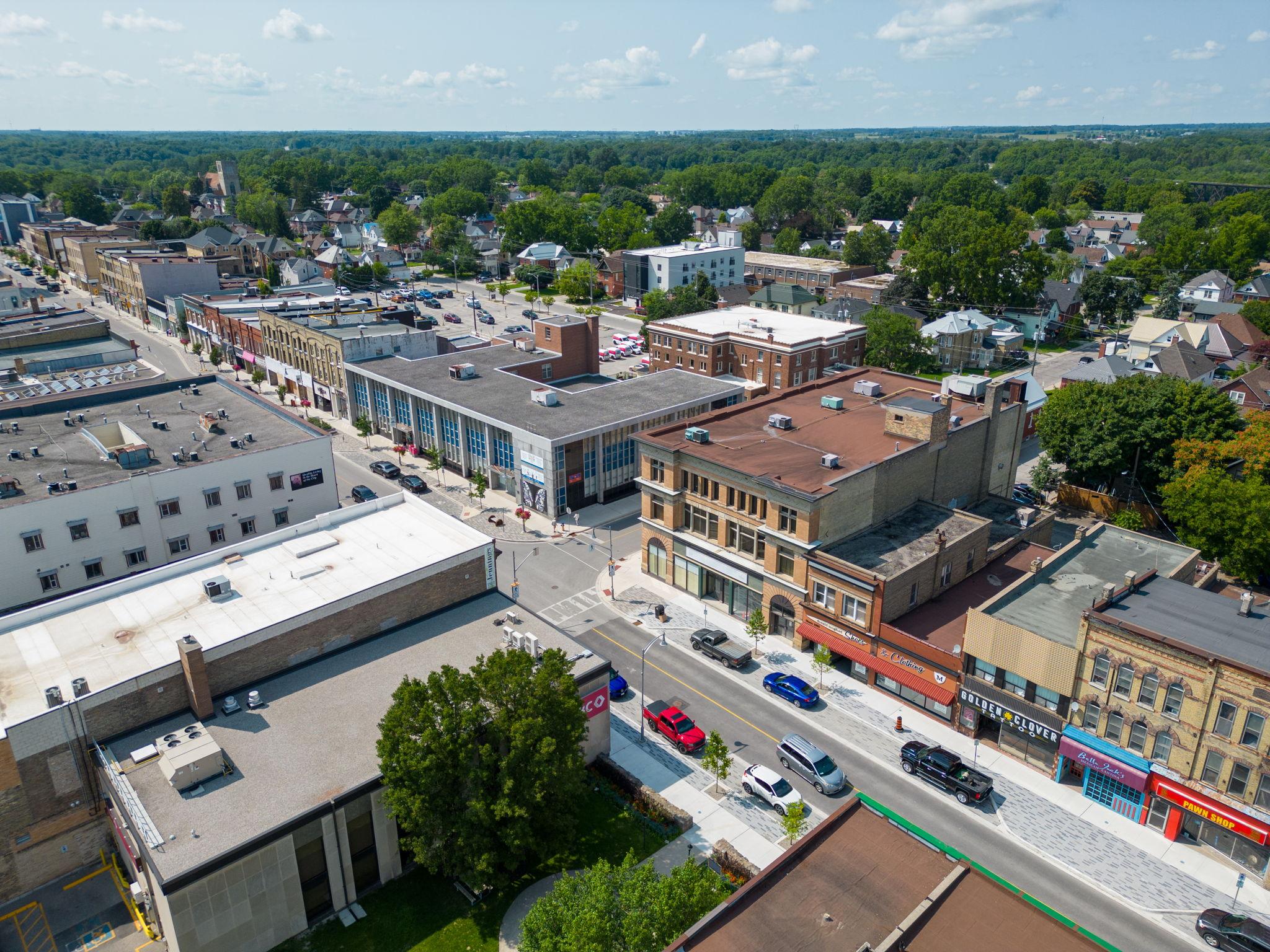 Buildings in the Downtown core of St Thomas Ontario